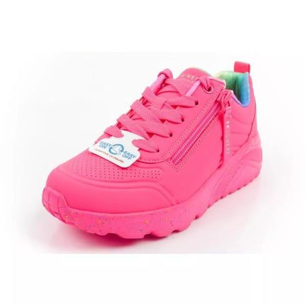 Skechers Uno Lite vaikiški sportiniai kedukai, rožiniai, patogūs.