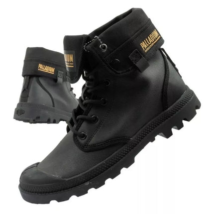 Palladium Women's Baggy Coated High Top Sneakers Fashionable Black