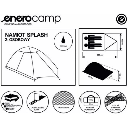 2-PERSON SPLASH TENT WITH ENERO CAMP FLYWALL