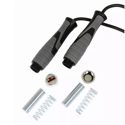 Šokinėjimo virvė su 2 x 100g svoriais BK 256