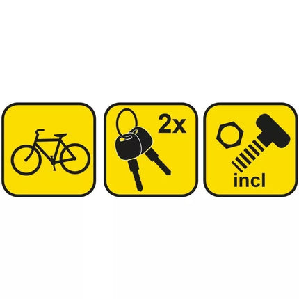 U-LOCK BIKE LOCK + CABLE 10X1200mm DUNLOP