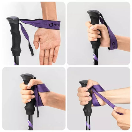 Qunature Nordic Walking Trekking Pole Aluminum 110 - 130 cm 1 pc. - Purple