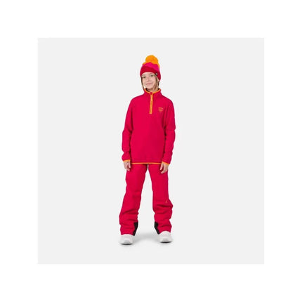 Rossignol Jr Strawpile Fleece pusiau užsegamas bliuzonas Raudonas