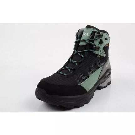 Aku moteriški trekingo sportiniai batai Adapta Gore-tex odiniai juodi žali