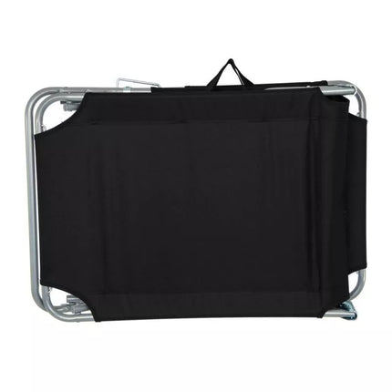 FOLDABLE CAMPING BED BLACK