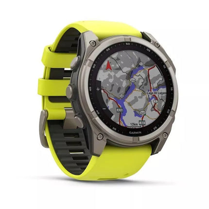 Garmin Fenix 8 Solar Sapphire Titanium Amp Yellow/Graphite watch