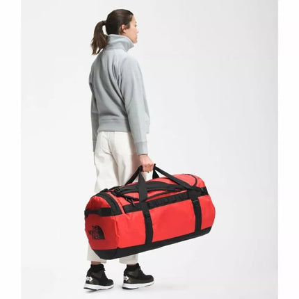 The North Face Base Camp Duffel L Sports Bag 95L Polyester Black, Red