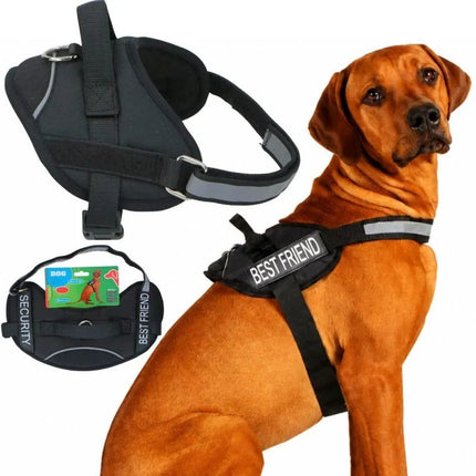 DOG HARNESS WITH REFLECTIVE TAPE 59 - 81 CM EXTRA LARGE