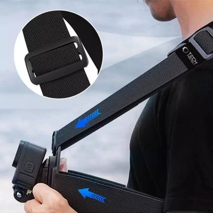 Tech-Protect GA100 Krūtinės laikiklis skirtas GoPro / DJI - Juodas