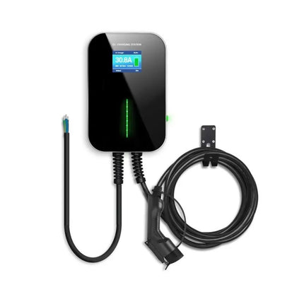 Extralink elektrinių automobilių įkroviklis BS20-BC-22kW-APP Type 2, 32A, 22kW, trifazis, LCD ekranas, valdymas programėle, 6,1 m
