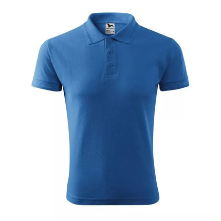 Malfini Pique Polo M MLI-20314 polo marškinėliai (žydros spalvos)