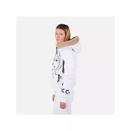 Rossignol W Yety Fleece bomber striukė balta