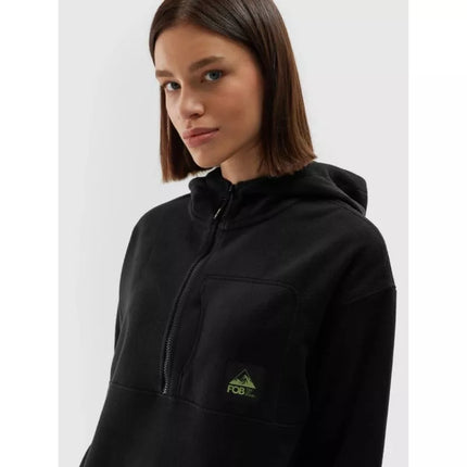 Moteriškas džemperis su gobtuvu, standartinio kirpimo, fleece 4F 4FWAW24TFLEF248-20S