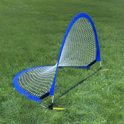 Pop-up soccer training goal - blue (L) 183x104x104 cm