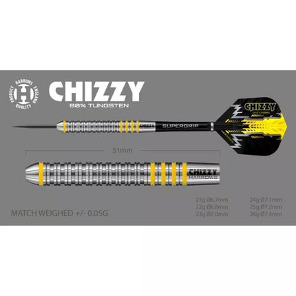 Harrows Chizzy Darts 80 % "Steeltip" HS-TNK-000013896