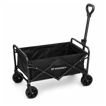 Wozinsky WZP-80 paplūdimio, turistinis, sodo vežimėlis, patvarus, su plačiais ratais, keliamoji galia iki 80 kg - juodas