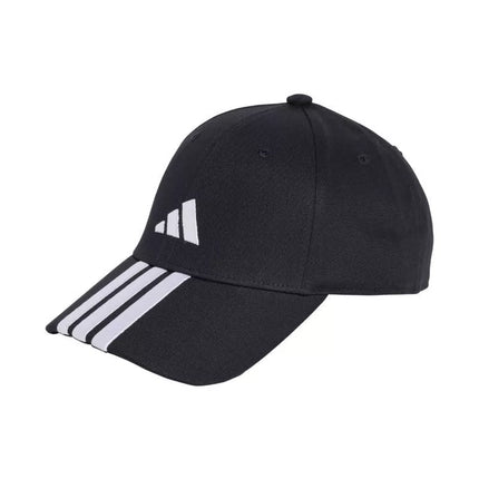 adidas 3 juostelių beisbolo kepuraitė su nauju logotipu, juoda JG1072