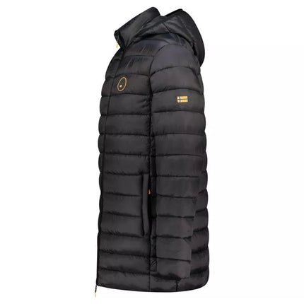 Geographical Norway men's jacket AMIGOMAP LONG HOOD DB BLACK MEN 233 BLACK (WZ5085H/GN-NOIR)