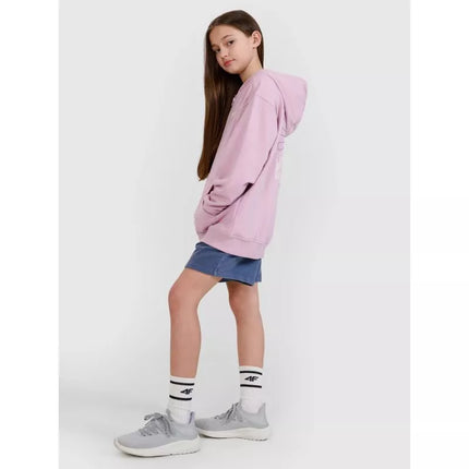 Girls' sweatshirt with a hood, 4F 4FJWSS25TSWSF1482-52S