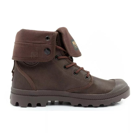Palladium Men's Baggy Coated High Top Sneakers, Fashionable Dark Brown