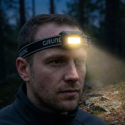 GRUNDIG COB LED TURISTINIS PRIEKINIS ŽIBINTAS - JUODAS