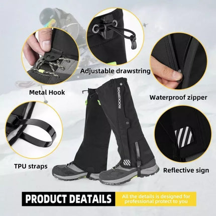 Rockbros waterproof gaiters TT014 black S/M