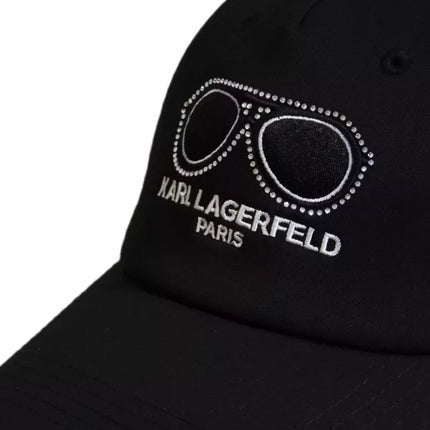 Karl Lagerfeld Paris Cap with Strapback Glasses Black - L5WH7946 blk