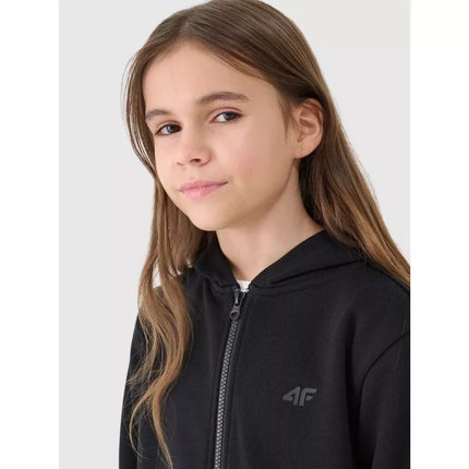 Girls' sweatshirt with a zipper and hood 4F 4FJWSS25TSWSF1706-20S