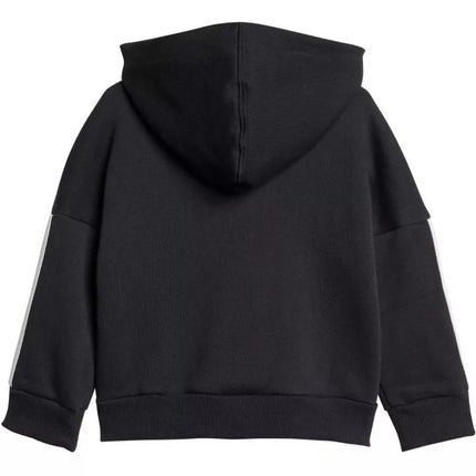 adidas Essentials Joggers 3 Stripes Fleece Hoodie Tracksuit for Kids Black JD6484