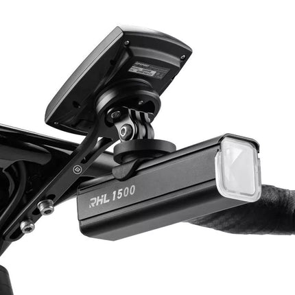 Rockbros Dviračio laikiklis, skirtas Garmin / GoPro - Juodas