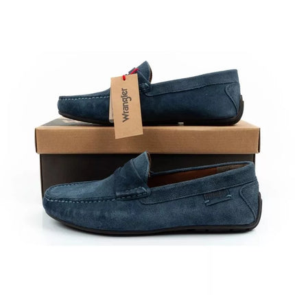 Wrangler men's shoes Maifield Suede moccasins, navy blue