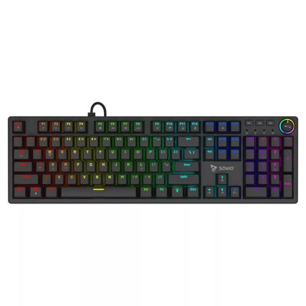 SAVIO MECHANINĖ KLAVIATŪRA STYX OUTEMU BROWN HOT SWAP RGB