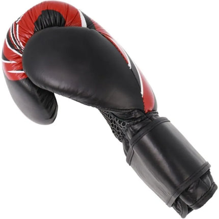 RBT-5A leather boxing gloves black and red