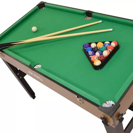 3-in-1 WOODEN TABLE FOR FOOTBALL, BILLIARDS, AIR HOOKUP 121x61x81CM