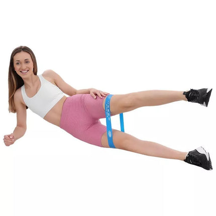 Rinkinys mini mėlynų pasipriešinimo gumų 5 viename CrossFit ENERO FIT