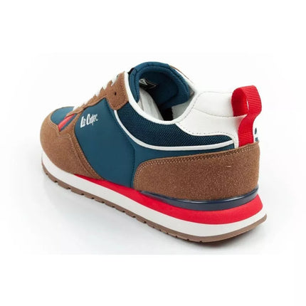 Lee Cooper men's sneakers, fashionable, comfortable, durable, navy blue, brown