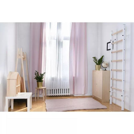 Gimnastikos medinė ir metalinė sieninė kopėtėlė su 4 rankenomis BENCHK 200W