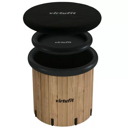 VIRTUFIT LEDO VONIA XXL - 375 LITRŲ - MEDIENOS IMITACIJA - SU PRIEDAIS