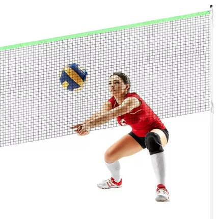 Badmintono ir tinklinio tinklo stulpelių komplektas 609x220cm