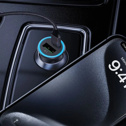 Automobilinis įkroviklis Acefast B16 95W USB-A + USB-C – pilkas