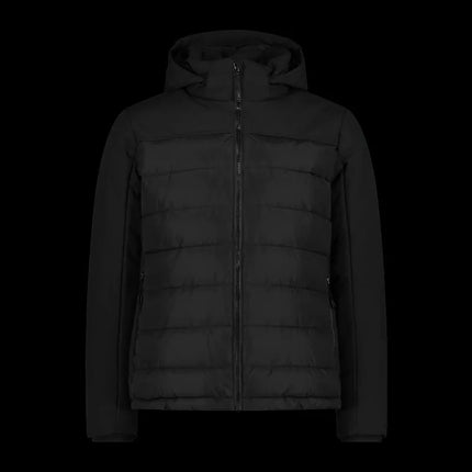 CMP men's winter jacket with hood, sports, insulated, black (34K0147/E910)