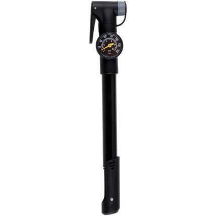 DUNLOP MINI BICYCLE PUMP WITH MANOMETER 120 psi (8 bar) BLACK