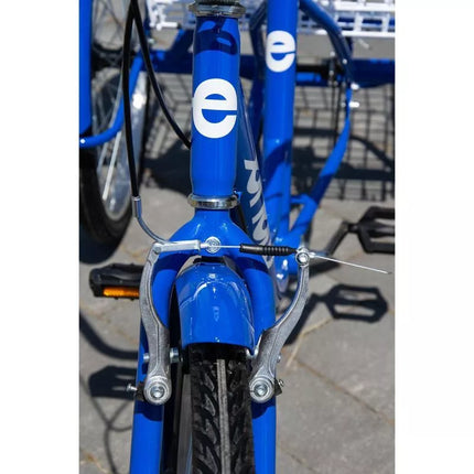 Mėlynas 24 colių triratis dviratis SHIMANO 6 pavarų