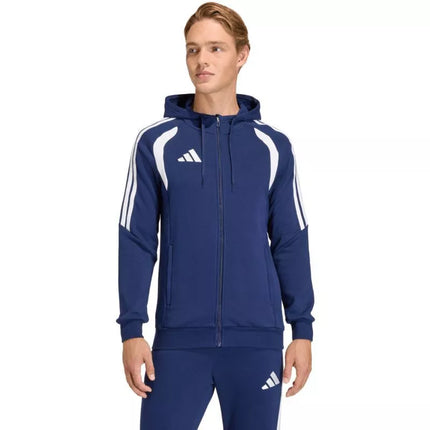 Men's adidas Tiro 26 League Sweat Full Zip Hoodie Navy Blue KF3320