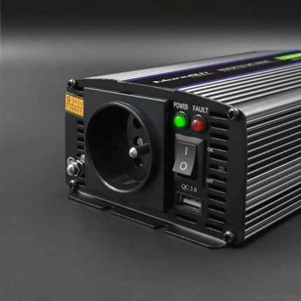 QOLTEC VOLTAGE CONVERTER MONOLITH 1200 MS WAVE | 12V TO 230V | 600/1200W | USB
