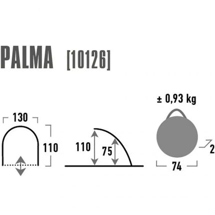 High Peak Palma Paplūdimio Palapinė Mėlyna ir Pilka 10126