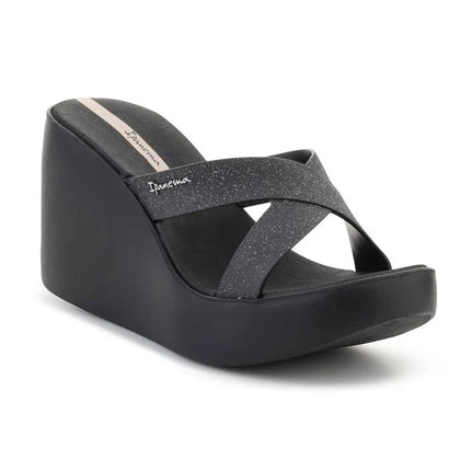 IPANEMA HIGH FASHION II SLIDE FEM BLACK/GLITTER/BEIGE 83646-BQ589