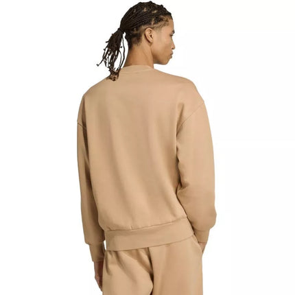 Men's adidas Essentials Loose Fit 3 Bar Logo Beige Sweatshirt JX5668