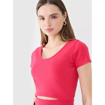 Women's crop top plain t-shirt 4F 4FRSS25TTSHF2695-54S