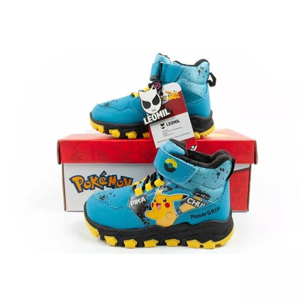Leomil Pokemon children's winter ankle boots, insulated, waterproof, blue
